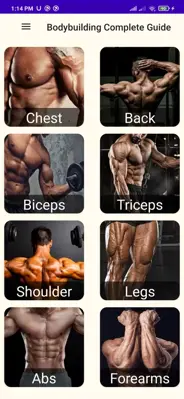 Bodybuilding Complete Guide android App screenshot 4